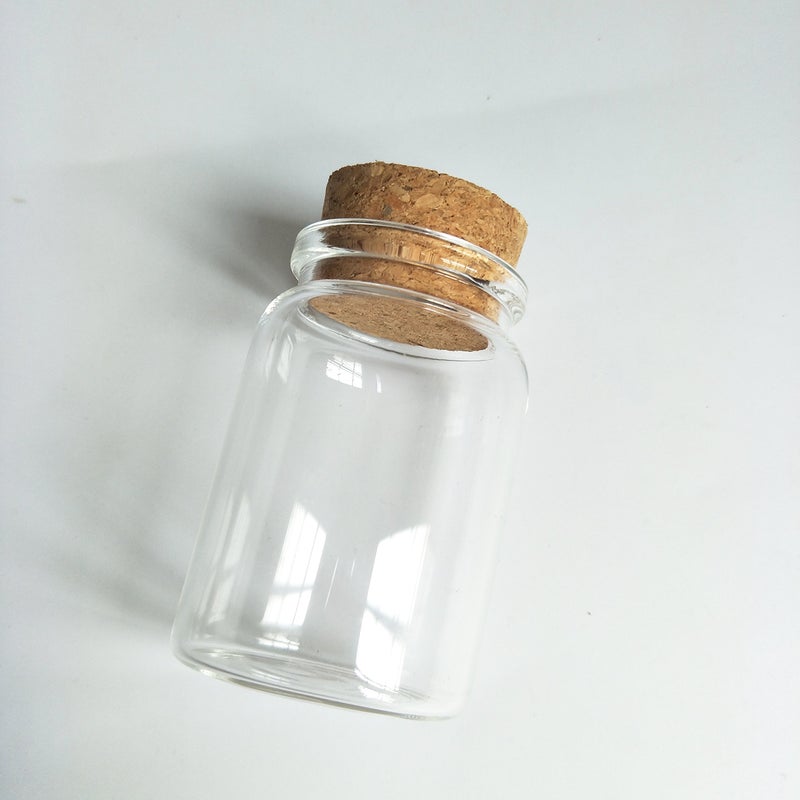 Luo House 3pcs 80ml Small Glass Bottles Vials Jars Glass with Cork Stopper Storage Bottle 80ml 47x70mm(1.85x2.75inch) - Image 4
